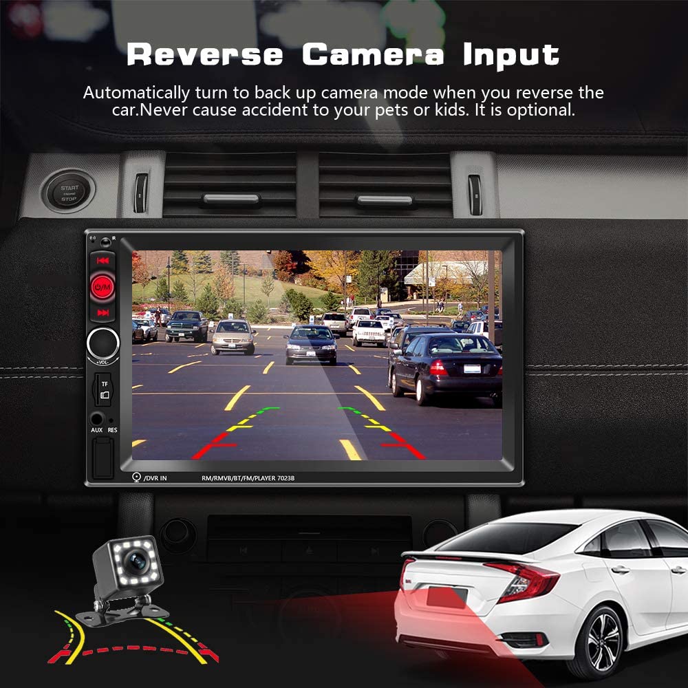 EKAT Double Din Car Stereo Receiver Bluetooth 7" Touch Screen Radio...