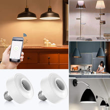 Load image into Gallery viewer, LoraTap Smart WiFi Bulb Socket E26 2 Pack Wi-Fi LED Light Lamp Timer Holder...