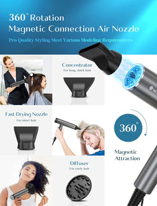 Blow Dryer, Professional Hair Dryer with Negative-Ion,105000RPM High-Speed...