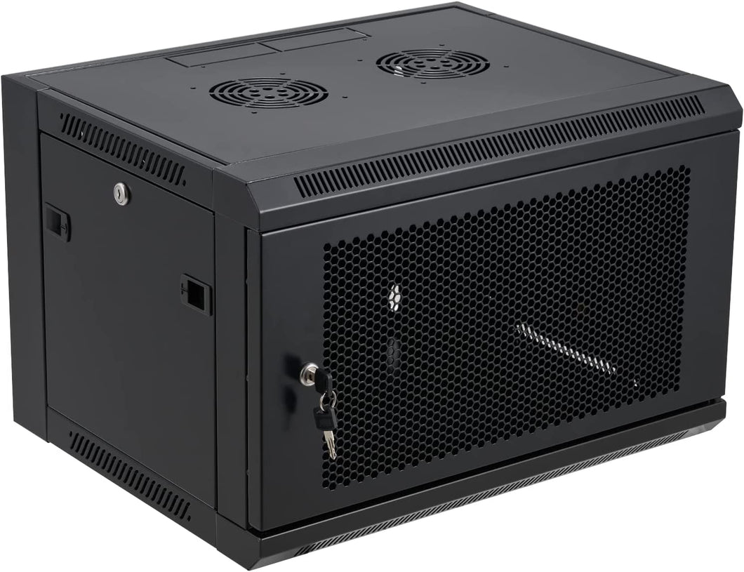 6U Wall Mount Server Cabinet Network Rack Vented Enclosure Locking Door by