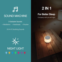 Load image into Gallery viewer, Anescra White Noise Machine with 24 Hi-Fi Soothing Sounds, Night Light and...