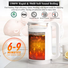 Load image into Gallery viewer, Electric Kettle, Intelligent Temp Control, One Wipe Clean, 5 LED Light White