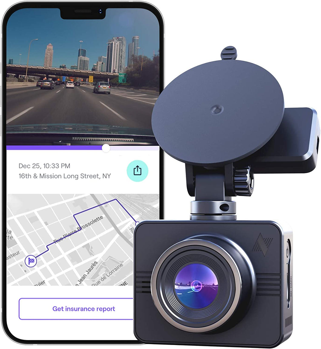 Nexar Beam GPS Dash Cam | HD Front | 2022 Model | 32 GB 32 GB, Black