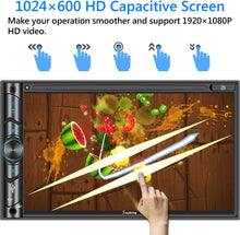 Load image into Gallery viewer, Double Din Car Stereo Compatible with Voice Control Apple Carplay - 7 Inch...