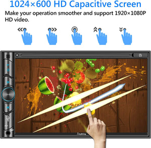 Double Din Car Stereo Compatible with Voice Control Apple Carplay - 7 Inch...