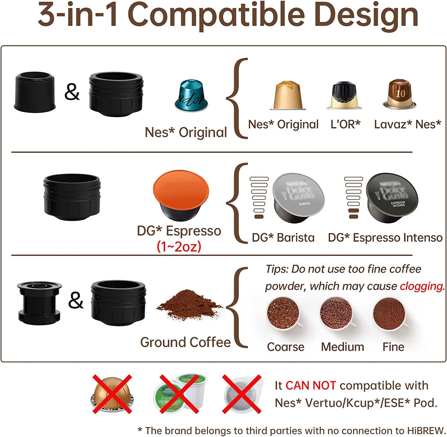 HiBREW 3-in-1 Portable Espresso Maker for Car, Nes* Premium, Green