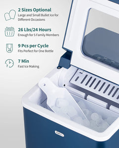 Gevi Household Ice Maker Machine | Countertop Icemaker with Self Blue