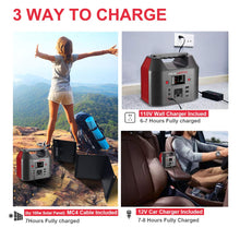 Load image into Gallery viewer, FIVKLEMNZ Portable Power Station,180Wh Solar Generator Backup Camping...