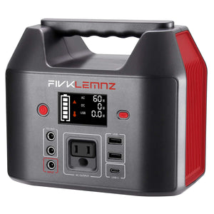 FIVKLEMNZ Portable Power Station,180Wh Solar Generator Backup Camping...
