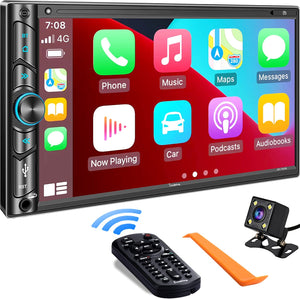 Double Din Car Stereo Compatible with Voice Control Apple Carplay - 7 Inch...