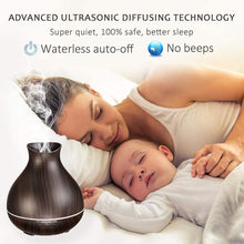 Load image into Gallery viewer, Aromatherapy Essential Oil Diffuser Humidifier 550ml 12 Hours High Dark Brown