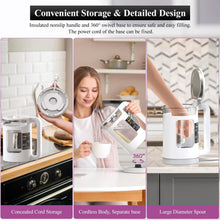 Load image into Gallery viewer, Electric Kettle, Intelligent Temp Control, One Wipe Clean, 5 LED Light White