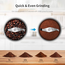 Load image into Gallery viewer, SHARDOR Electric Coffee Bean Grinder, Spice 1 CG715S, sliver