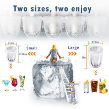 Load image into Gallery viewer, CROWNFUL Ice Maker Machine for Countertop, 9 Bullet Cubes Small, Silver