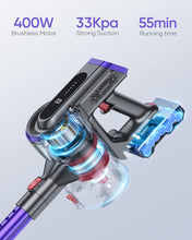 Load image into Gallery viewer, BuTure Cordless Vacuum Cleaner, 400W 33Kpa Powerful Stick with 55min...