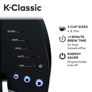 Keurig K-Classic Coffee Maker, Single Serve K-Cup Pod Brewer, 6 Black