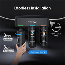 Load image into Gallery viewer, Waterdrop TSA 3-Stage Under Sink Water Filter, Direct Connect to Home Dark