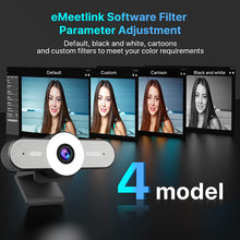 Load image into Gallery viewer, 1080P Webcam with Microphone - 60FPS Streaming Camera w/2 Grey