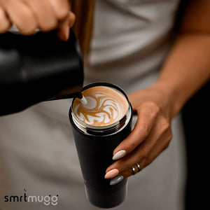 SMRTMUGG Heated Coffee Mug, All Day Battery Life, Black 10 oz.