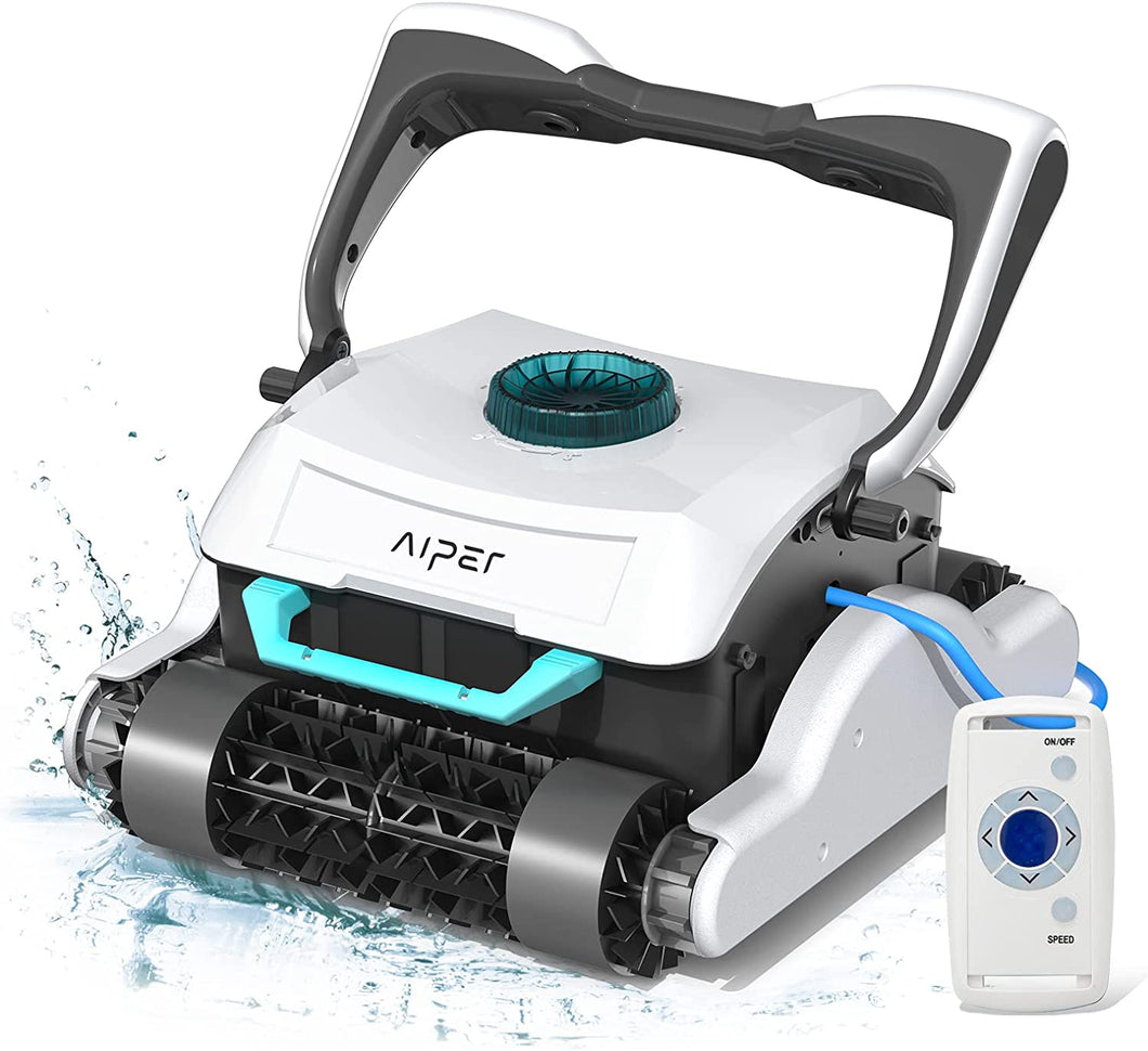 AIPER【Newest Tech】 Robotic Pool Cleaner with Wall Climbing, Automatic Gray