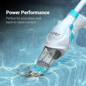 (2023 Upgraded) AIPER Cordless Pool Vacuum, Handheld Rechargeable White
