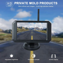 Load image into Gallery viewer, JUNHAOZ 720P HD Digital Wireless Backup Camera System 5inch license plate-cam