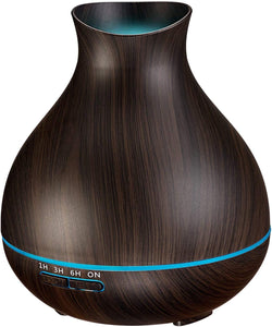 Aromatherapy Essential Oil Diffuser Humidifier 550ml 12 Hours High Dark Brown