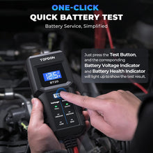 Load image into Gallery viewer, 12V Car Battery Tester, TOPDON BT20 Load Voltage Red, Black