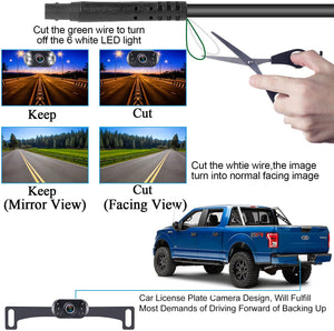 Backup Camera Rear View Monitor Kit HD 1080P for Car Truck Minivan...