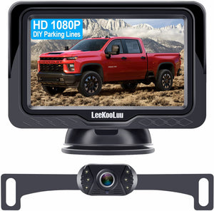 Backup Camera Rear View Monitor Kit HD 1080P for Car Truck Minivan...