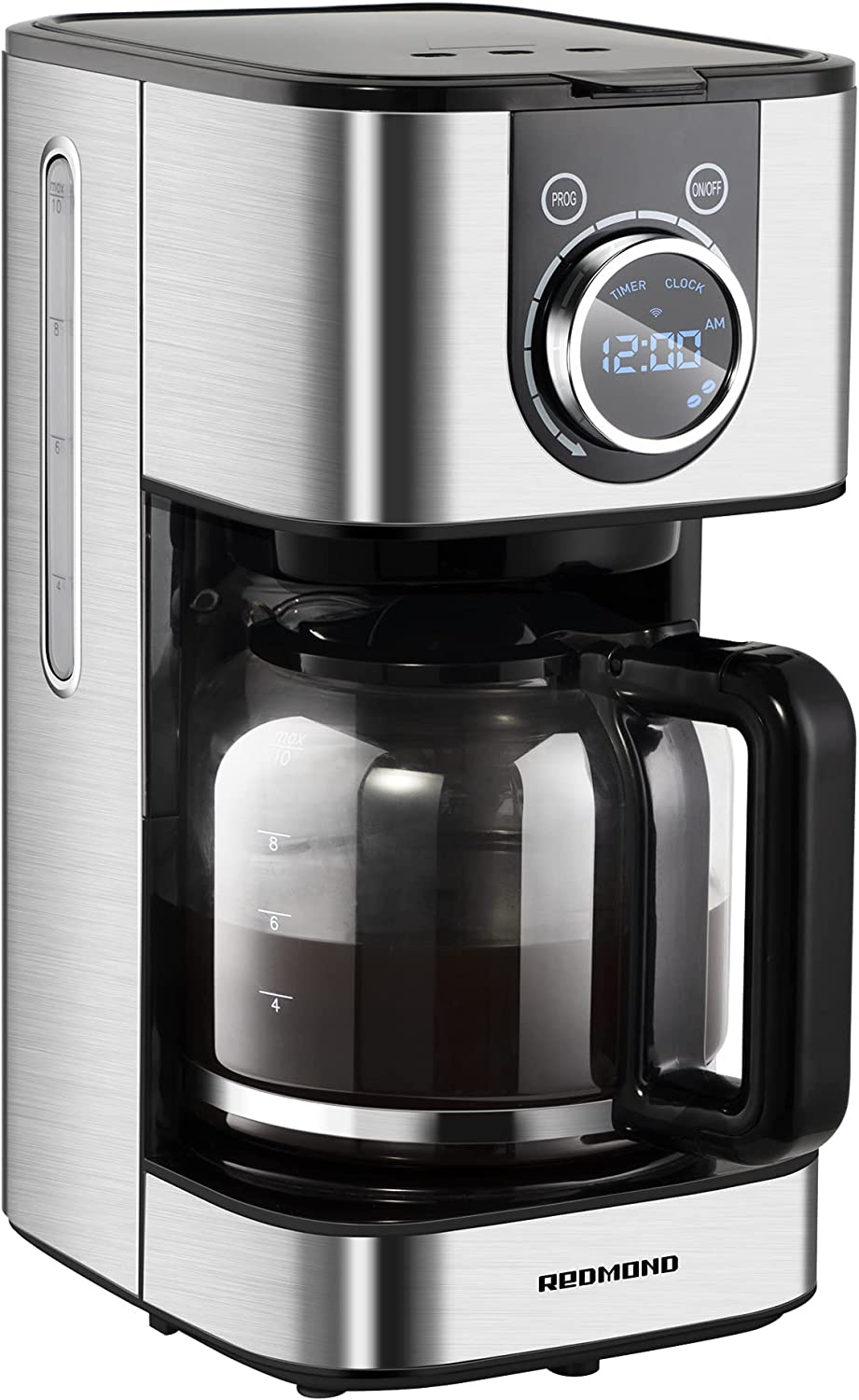 REDMOND Programmable Coffee Maker, 10 Cup Drip Machine Stainless...