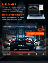 Load image into Gallery viewer, Vantrue S1 4K Dash Cam Built in GPS Speed, Front and Rear Dual 1080P Black