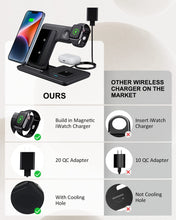 Load image into Gallery viewer, Wireless Charging Station, 3 in 1 Charger Awireless charger -black