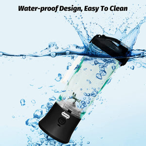 20 Oz Portable Blender USB Rechargeable, Supkitdin Waterproof Personal Black