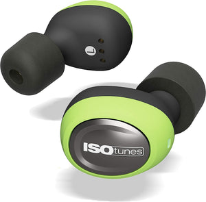 ISOtunes Free True Wireless Earplug Earbuds, 22 dB One Size, Safety Green