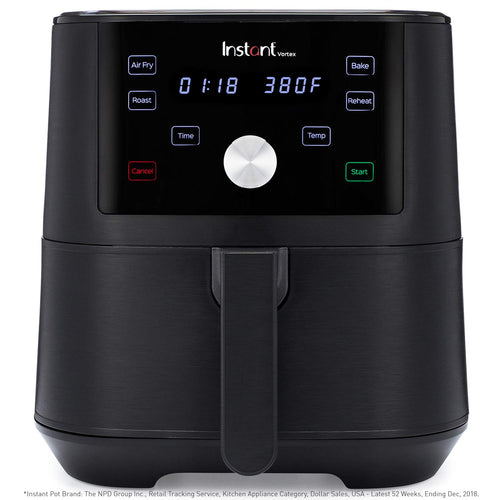 Instant Vortex 4-in-1 Air Fryer, 6 Quart, 4 One-Touch 6 quart, N Applicable