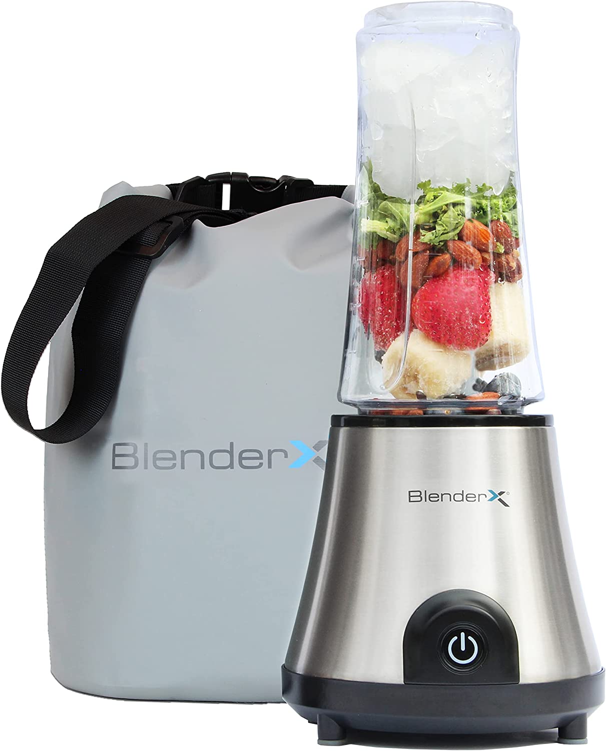 BlenderX CORDLESS PORTABLE Blender 20oz | More power = More, Stainless Steel