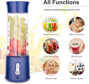 AIKIDS Portable Blender - 17Oz Personal for Smoothies and Shakes Blue