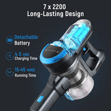 Load image into Gallery viewer, Fabuletta 24 Kpa Cordless Vacuum Cleaner - 6 in 1 Lightweight Stick Blue