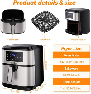 Oacvien Large Air Fryer, 9.8 Qt Fryers, 9 in 1 XL Airfryer...