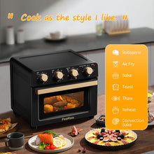 Load image into Gallery viewer, Feekaa Air Fryer Toaster Oven XL 21 QT Large Black