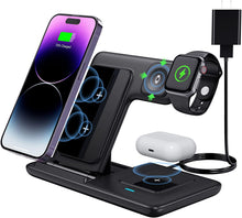 Load image into Gallery viewer, Wireless Charging Station, 3 in 1 Charger Awireless charger -black
