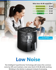 Proscenic T22 Air Fryer, 5.3 QT, 13-in-1 Oilless Small Oven with T22, Black