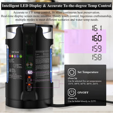 Load image into Gallery viewer, Electric Kettle, Intelligent Temp Control, One Wipe Clean, 5 LED Light Black