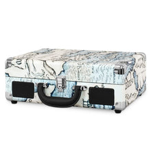 Load image into Gallery viewer, Victrola Vintage 3-Speed Bluetooth Suitcase Turntable with 1SFA, Retro Map