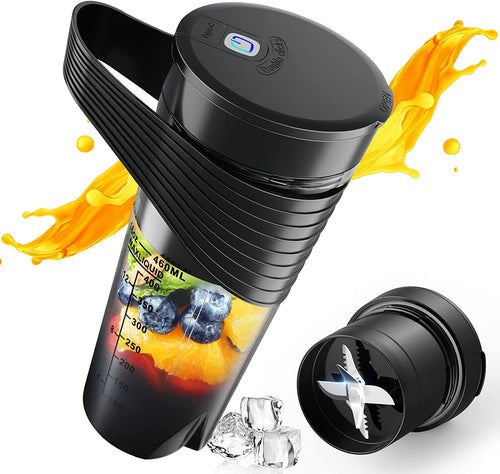 Xibonol Portable Blender, Blender for Shakes and Smoothies, 16 Oz Black