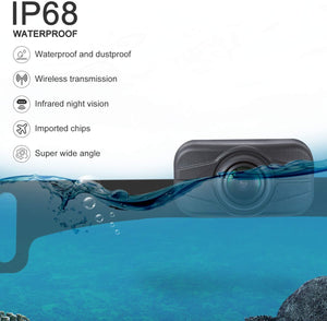 JUNHAOZ 720P HD Digital Wireless Backup Camera System 5inch license plate-cam