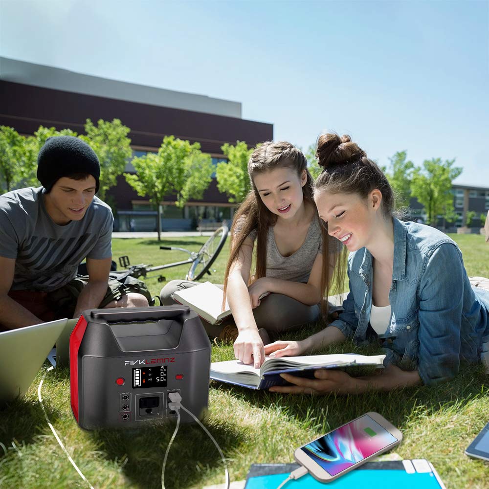 FIVKLEMNZ Portable Power Station,180Wh Solar Generator Backup Camping...