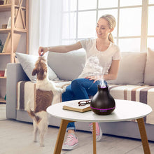 Load image into Gallery viewer, Aromatherapy Essential Oil Diffuser Humidifier 550ml 12 Hours High Dark Brown