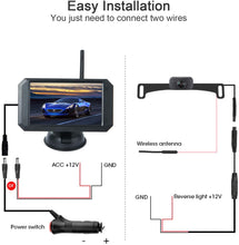 Load image into Gallery viewer, JUNHAOZ 720P HD Digital Wireless Backup Camera System 5inch license plate-cam